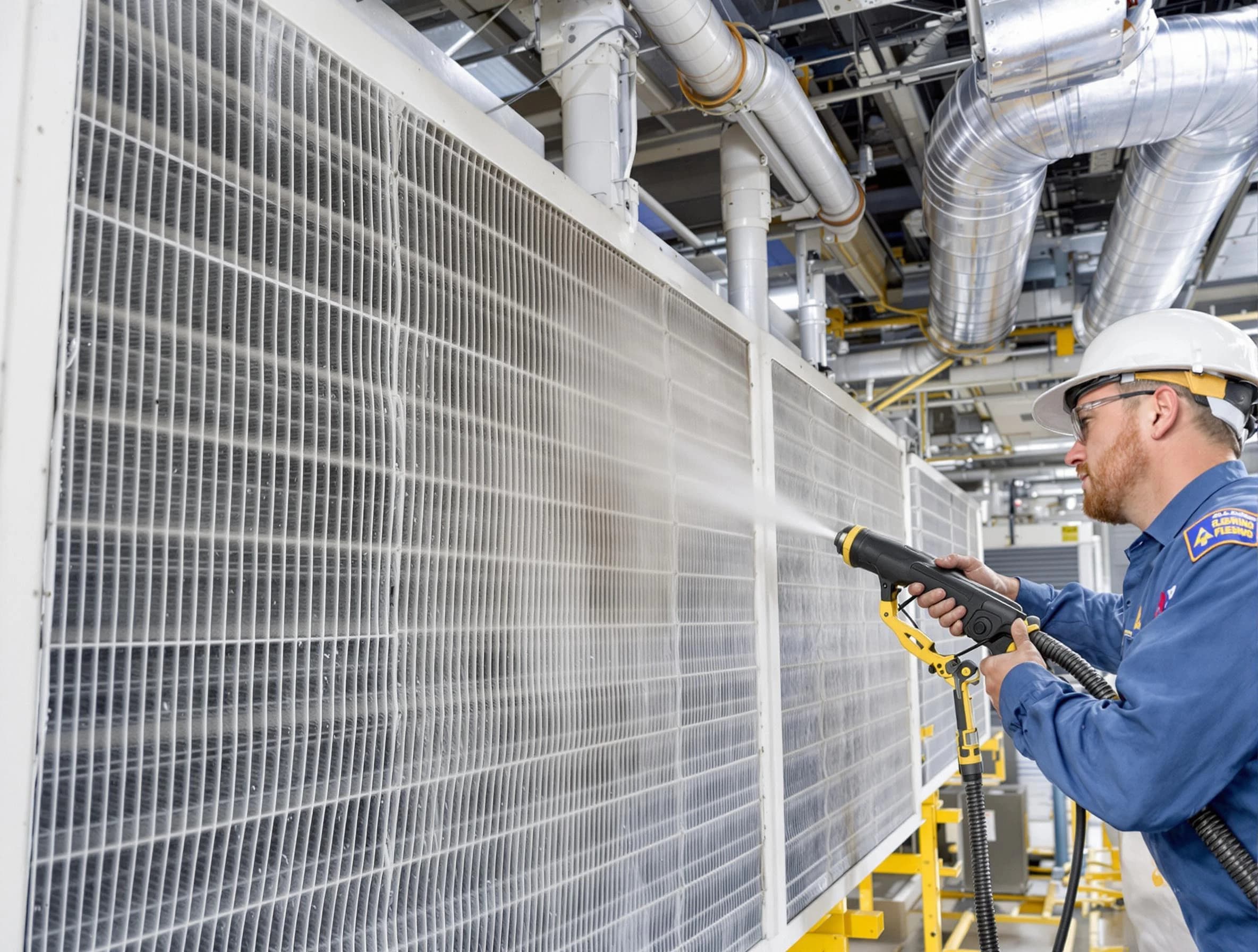 Professional commercial coil cleaning by Methuen Town Air Duct Cleaning in Methuen Town