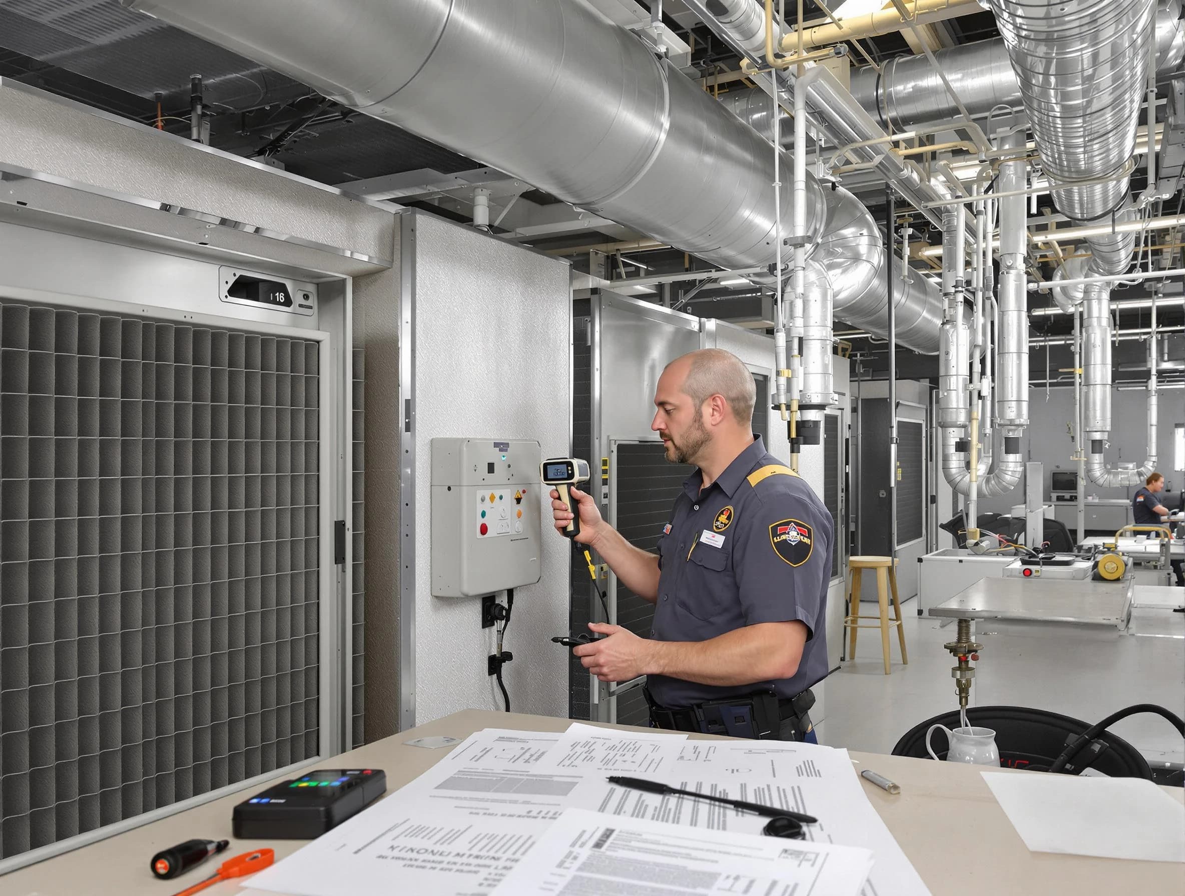 Professional filter system inspection by Methuen Town Air Duct Cleaning in Methuen Town